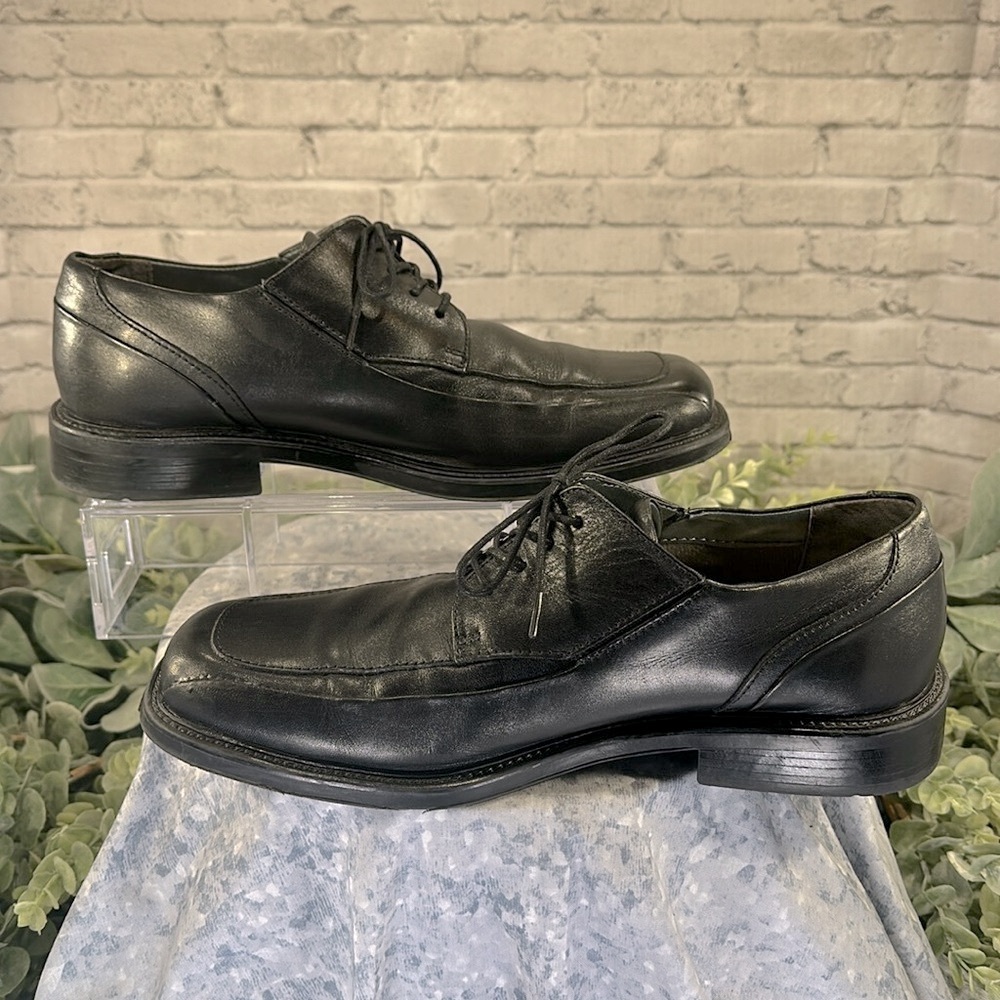 DOCKERS “Perspective” Black Leather Square Toe Dress Oxfords Mens 9.5M🖤VGUC - Picture 5 of 11